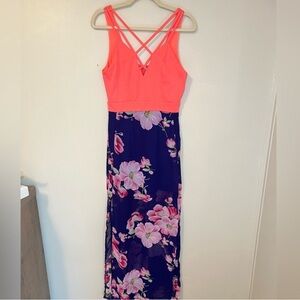 Floral Pink and Purple Mini Dress